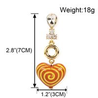 Retro Simple Small Earrings Resin Love Heart-shaped Earrings Wholesale Nihaojewelry main image 6