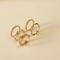 Korea Dongdaemun Mode Metall Diamant Ring Einfache Retro Temperament All-match Hohle Liebe Geometrisch 9 Stück main image 5