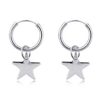 Hot Sale Earrings New Simple Five-pointed Star With Hanging Ear Ring Star Small Earrings Wholesale Nihaojewelry sku image 1