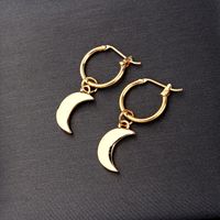 Earrings Fashion Simple And Exquisite Small Moon Earrings Glossy Crescent Pendant Ear Ring Wholesale Nihaojewelry sku image 1