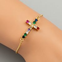 Fashion Cross Eyes Bracelet Adjustable Rainbow Bracelet Mama Copper Beads Bracelet Wholesale sku image 1