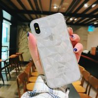 Transparent Diamond Pattern Mobile Phone Case For Iphone 11 /xsmax/6plus Diamond Tpu Protective Sleeve Wholesale Nihaojewelry sku image 6