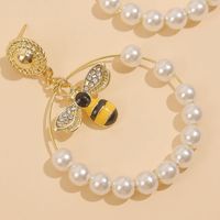 Geometric Handmade String Pearl Bee Earrings Insect Exaggerated Earrings Jewelry Wholesale Nihaojewelry main image 5