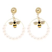 Geometric Handmade String Pearl Bee Earrings Insect Exaggerated Earrings Jewelry Wholesale Nihaojewelry main image 6