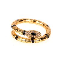 New Snake-shaped Diamond Ring Open Ring Personality Wild Female Net Red Index Finger Ring Wholesale Nihaojewelry main image 6