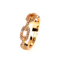New Ring 8 Word Ring Chain Ring Buckle Ring Joint Ring Fashion Personality Zircon Index Finger Ring Wholesale Nihaojewelry main image 1