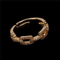 New Ring 8 Word Ring Chain Ring Buckle Ring Joint Ring Fashion Personality Zircon Index Finger Ring Wholesale Nihaojewelry main image 4