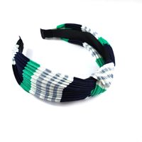New Hot Sale High-end Fabric Pleated Knotted Headband Fashion Color Striped  Headband Wholesale Nihaojewelry main image 6