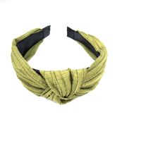 Korean Fashion Wide-brimmed Pleated Knot Headband High-end Solid Color Fabric Pressure Hairpin Explosion Headband Ladies Wholesale Nihaojewelry main image 6