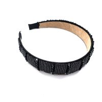 Korean Fashion Wide-brimmed Hand-woven Crystal Hair Band High-end Luxury Fashion Hairpin Boutique Pressure Headband Female Hair Accessories Wholesale Nihaojewelry main image 6