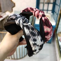 Korean Fashion Best Selling Simple Leopard Pattern Knotted Headband Fashion Hit Color Matching Color Printing Hairpin Retro Pressure Headband Wholesale Nihaojewelry main image 3