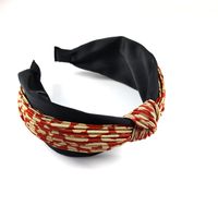 Korean Fashion Best Selling Simple Leopard Pattern Knotted Headband Fashion Hit Color Matching Color Printing Hairpin Retro Pressure Headband Wholesale Nihaojewelry main image 6