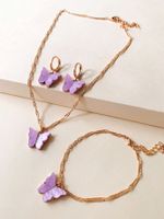 Fashion Wild Accessories Popular Color Butterfly Necklace Clavicle Chain Wholesale Nihaojewelry main image 3