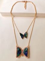 Nouveau Collier Rétro Papillon Acrylique Pull Long Collier Avec Ensemble De Bijoux Accessoires En Gros Nihaojewelry main image 5