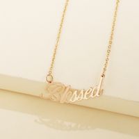 Korean Fashion Simple Necklace Alloy English Letter Clavicle Chain Hot Selling Wholesale Nihaojewelry main image 2