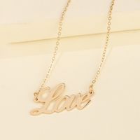 Korean Fashion Simple Necklace Alloy English Letter Clavicle Chain Hot Selling Wholesale Nihaojewelry main image 3