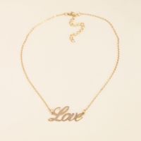Korean Fashion Simple Necklace Alloy English Letter Clavicle Chain Hot Selling Wholesale Nihaojewelry main image 4