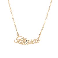 Korean Fashion Simple Necklace Alloy English Letter Clavicle Chain Hot Selling Wholesale Nihaojewelry main image 6