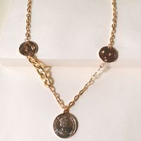 Korean Round Card Chain Necklace Niche Fashion Ball Sweater Chain Accessories Wholesale Nihaojewelry main image 5