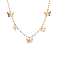 10419 Europäische Und Amerikanische Mode Beliebte Einfache Und Vielseitige Schmetterlings Halskette Kleine Frische Süße Schmetterlings Halskette Frauen Direkt Vertrieb main image 1