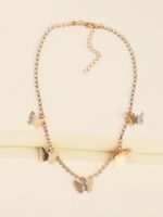 10419 Europäische Und Amerikanische Mode Beliebte Einfache Und Vielseitige Schmetterlings Halskette Kleine Frische Süße Schmetterlings Halskette Frauen Direkt Vertrieb main image 3
