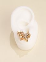Korea New Hollow Inlaid Rhinestone Butterfly Temperament Earrings Super Fairy Wholesale Nihaojewelry main image 6