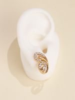 Korea New Hollow Inlaid Rhinestone Butterfly Temperament Earrings Super Fairy Wholesale Nihaojewelry main image 5