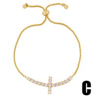 Bracelet New Crystal Bracelet Cross Peach Heart Love Bracelet Wholesale Nihaojewelry main image 5