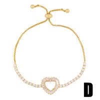 Bracelet New Crystal Bracelet Cross Peach Heart Love Bracelet Wholesale Nihaojewelry main image 6