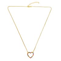 Necklace New Accessories Simple Butterfly Pendant Necklace Peach Heart Love Necklace Wholesale Nihaojewelry main image 5