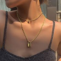 New Fashion Hot Jewelry Creative Personality Simple Multi-element Lock Love Pendant Necklace Wholesale Nihaojewelry main image 6