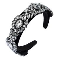 Fashion Temperament High-end Velvet Headband Rhinestone Super Flash Wide-brimmed Headband Palace Style Hair Accessories Wholesale Nihaojewelry main image 6