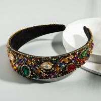Fashion Simple Wide-brimmed Rhinestone Headband Super Flash Personality Ladies Street Shot High-end Exquisite Hair Accessories Wholesale Nihaojewelry main image 3