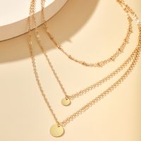 Fashion Jewelry New Personality Fashion Simple Disc Necklace Multi-layer Suit Necklace Wholesale Nihaojewelry main image 3