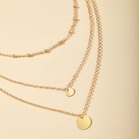 Fashion Jewelry New Personality Fashion Simple Disc Necklace Multi-layer Suit Necklace Wholesale Nihaojewelry main image 5