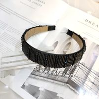 Korean Fashion Wide-brimmed Hand-woven Crystal Hair Band High-end Luxury Fashion Hairpin Boutique Pressure Headband Female Hair Accessories Wholesale Nihaojewelry sku image 1