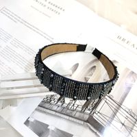 Korean Fashion Wide-brimmed Hand-woven Crystal Hair Band High-end Luxury Fashion Hairpin Boutique Pressure Headband Female Hair Accessories Wholesale Nihaojewelry sku image 3