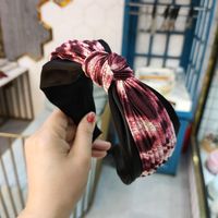 Korean Fashion Best Selling Simple Leopard Pattern Knotted Headband Fashion Hit Color Matching Color Printing Hairpin Retro Pressure Headband Wholesale Nihaojewelry sku image 2