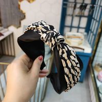 Korean Fashion Best Selling Simple Leopard Pattern Knotted Headband Fashion Hit Color Matching Color Printing Hairpin Retro Pressure Headband Wholesale Nihaojewelry sku image 7