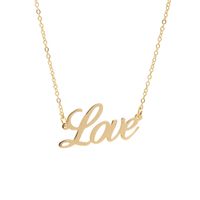 Korean Fashion Simple Necklace Alloy English Letter Clavicle Chain Hot Selling Wholesale Nihaojewelry sku image 2