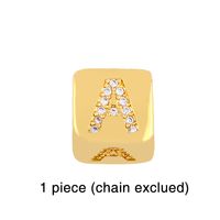 Fashion Letter Copper 18k Gold Plated Artificial Gemstones Bracelets In Bulk sku image 1