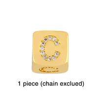 Fashion Letter Copper 18k Gold Plated Artificial Gemstones Bracelets In Bulk sku image 3