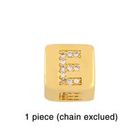 Fashion Letter Copper 18k Gold Plated Artificial Gemstones Bracelets In Bulk sku image 5