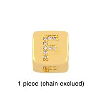 Fashion Letter Copper 18k Gold Plated Artificial Gemstones Bracelets In Bulk sku image 6