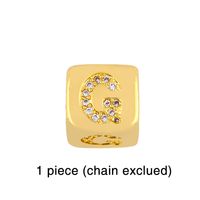Fashion Letter Copper 18k Gold Plated Artificial Gemstones Bracelets In Bulk sku image 7