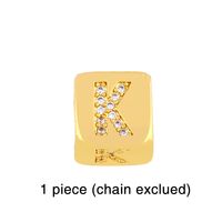Fashion Letter Copper 18k Gold Plated Artificial Gemstones Bracelets In Bulk sku image 11