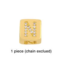 Fashion Letter Copper 18k Gold Plated Artificial Gemstones Bracelets In Bulk sku image 14
