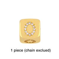 Fashion Letter Copper 18k Gold Plated Artificial Gemstones Bracelets In Bulk sku image 15