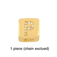 Fashion Letter Copper 18k Gold Plated Artificial Gemstones Bracelets In Bulk sku image 16