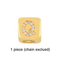 Fashion Letter Copper 18k Gold Plated Artificial Gemstones Bracelets In Bulk sku image 17